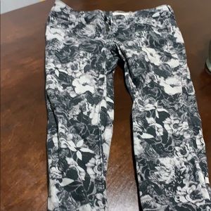 Floral denim legging